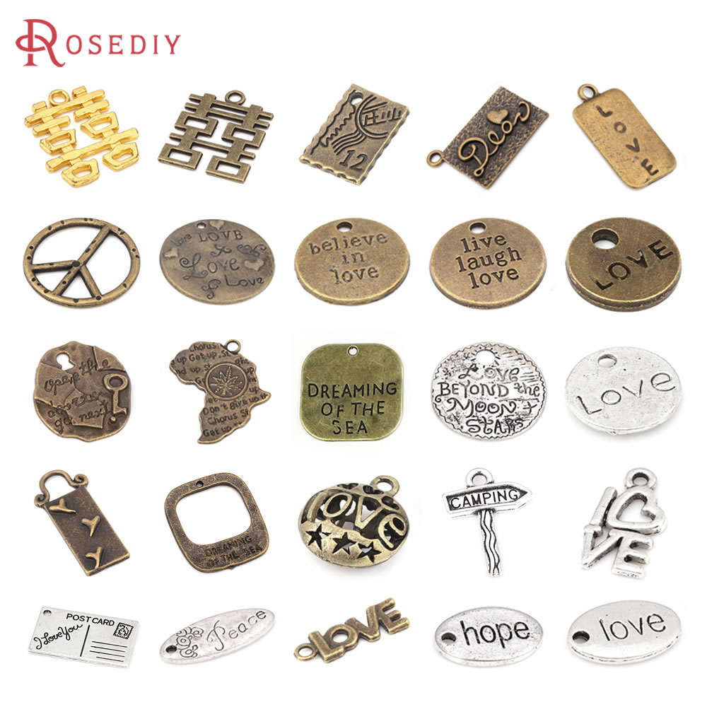 Vintage Jewelry Collection - Vintage Style Zinc Alloy Words Love