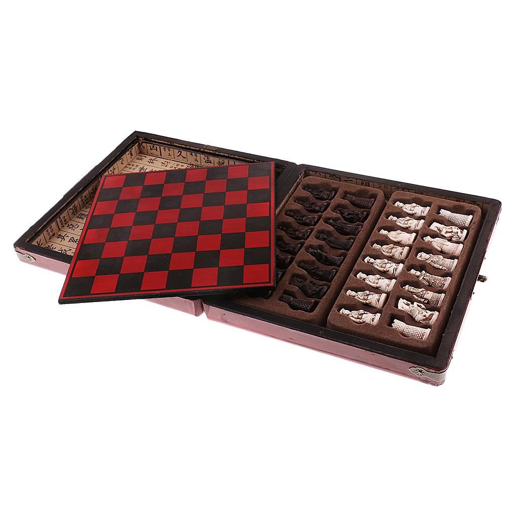Chinese Chess Set Wooden Minia - Vintage Collectible Board Games review and price