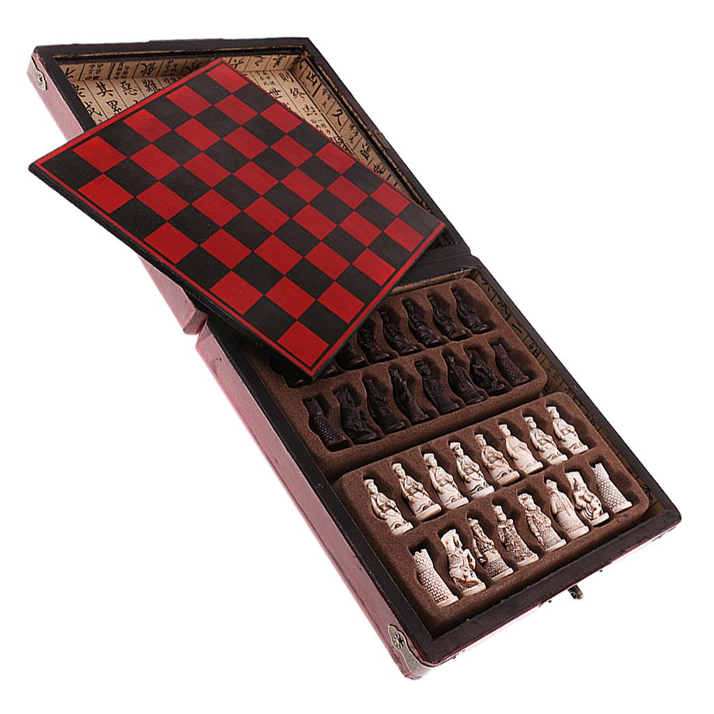 Chinese Chess Set Wooden Minia - Vintage Collectible Board Games review and price