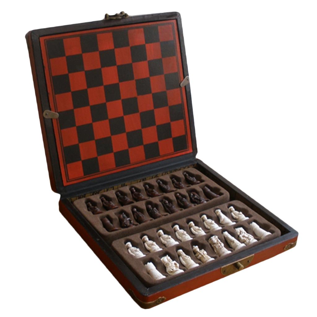 Chinese Chess Set Wooden Minia - Vintage Collectible Board Games review and price