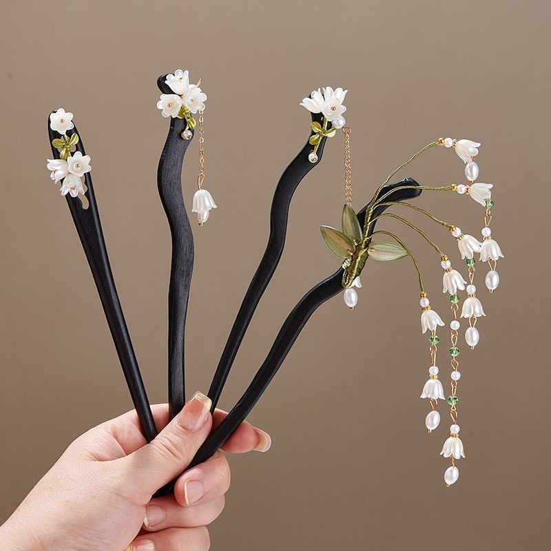 Wooden Flower Hairpin Vintage  - Vintage Jewelry Collection review and price