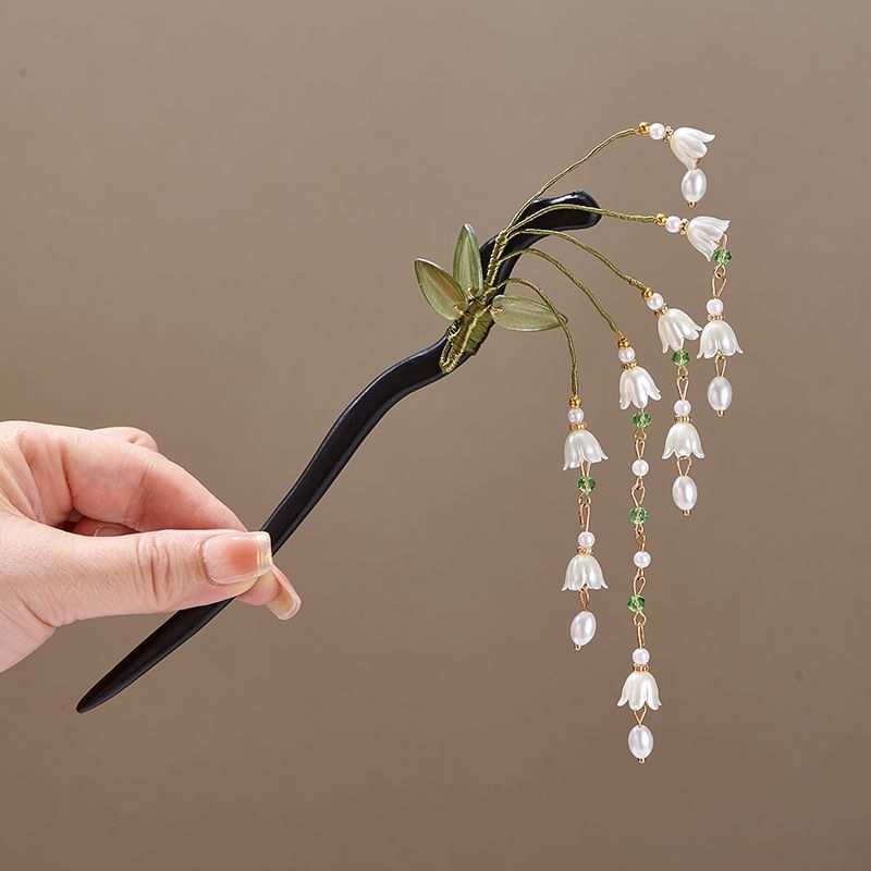 Wooden Flower Hairpin Vintage  - Vintage Jewelry Collection review and price