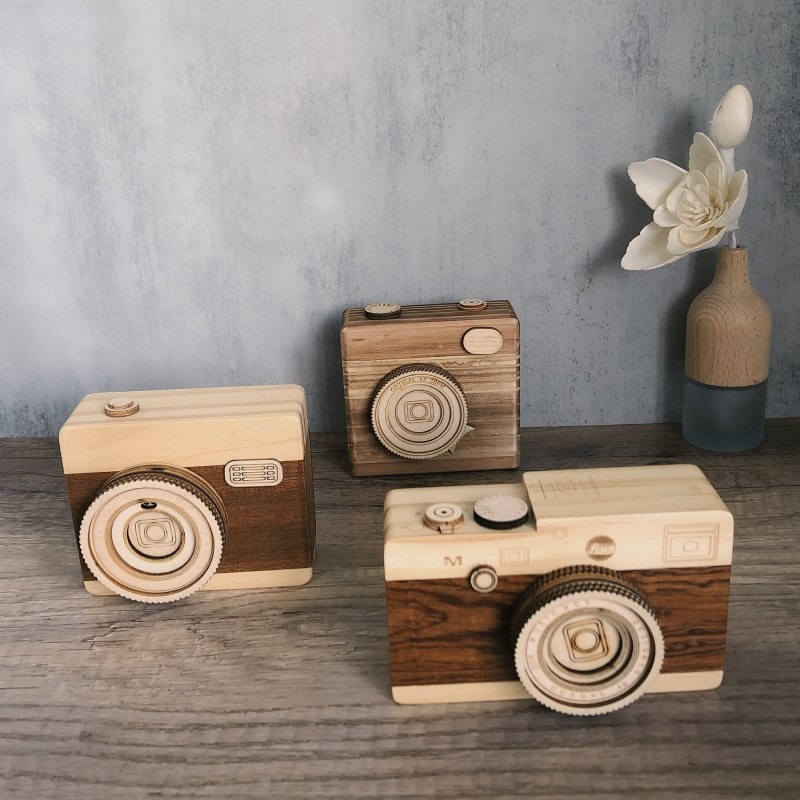 Vintage Wooden Camera Music Bo - Collectible Vintage Cameras review and price
