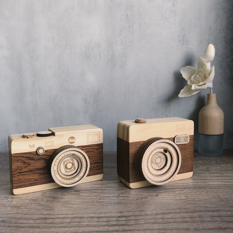 Vintage Wooden Camera Music Bo - Collectible Vintage Cameras review and price