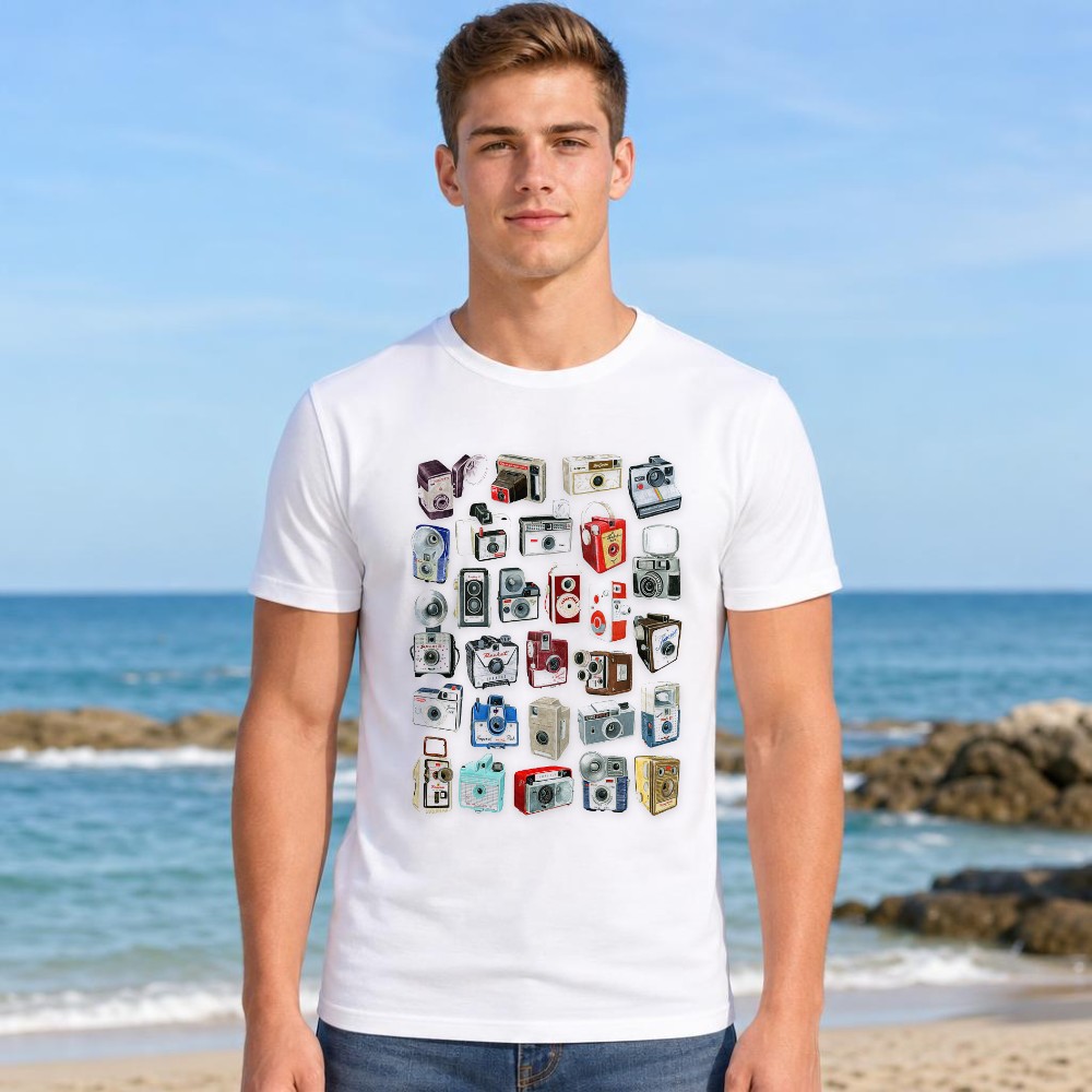 Graphic Tee Men Vintage Camera - Collectible Vintage Cameras review and price
